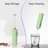 Portable Coffee Frother by ELMWAY, Battery Operated Electric Whisk, Mini Milk Frother Handled for Coffee, Latte, Matcha
