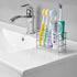 Linkidea Stainless Steel Toothbrush Holder Stand - 7 Slot Organizer for Shower, Bathroom, Wallmount/Countertop