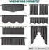 NICETOWN Burgundy Red Blackout Valances, Thermal Insulated W52 x L18 Scalloped Rod Pocket Curtains for Small Windows