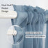 MIULEE Dusty Blue Linen Textured Sheer Curtains, 84 Inches Long, 2 Panels for Bedroom Living Room