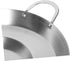 DOITOOL Stainless Steel Flat Frying Pan, Comal Frying Bowl, Heavy Duty Outdoors Cookware Stir Fry Pan (38cm) Mexican