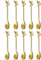 Stainless Steel Leaf Coffee Spoon - SZBAIDEKJ 10 Pcs Creative Dessert Spoons for Mixing & Stirring