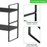 Expandable Cabinet Storage Shelf, Stackable Organizer Rack for Kitchen Bathroom Pantry, Heavy Duty Black