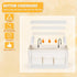 Bedside Caddy Organizer with Fixed Straps and Water Bottle Holder, 2pcs White for Home, College Dorm, Bunk Bed