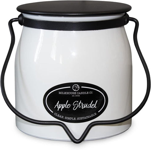 Milkhouse Candle Creamery Scented Soy Candle, Apple Strudel, 16-Ounce