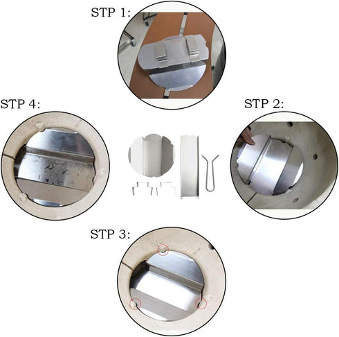 Upgrade Slid Out Ash Drawer for Big Green Egg Accessories Ash Clean Tool, Green Egg Replacement Parts, Stainless