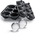 Glacio Ice Cube Molds – Large Silicone Ice & Sphere Mold Combo with Built-In Easy-Fill Funnel for Cocktails & Bourbon