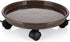 Skelang 3 11.8" Pcs Plant Caddy, Plant Stand, Round Plant Pallet Pot with Lock Wheels, Rolling Tray Planter Trolley