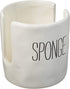 Mud Pie Kitchen Dish Sponge Holder Caddy, Off White