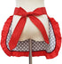 Black Sexy Polka Dot Ruffle Side Half Aprons, Cotton Kitchen Cooking Waist Apron with Pocket for Women Girls