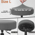 4 Dia.16-18" Grey-Set 4 BUYUE Pcs Bar Stool Covers, Luxury Fabric Round Stretchy Crease-Resistant Washable Jacquard