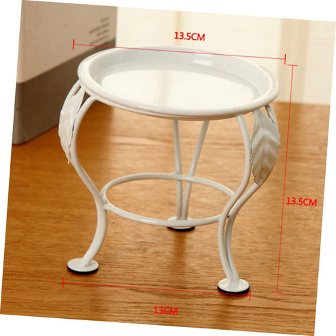 White Multifunctional Pot Stand, Planter Base and Display Plant Rack for Indoor Balcony and Garden Use