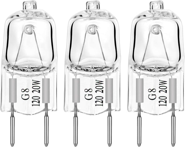 GE Microwave Replacements, 20W Halogen Lamp Bulb, Replaces WB25X10019, Pack of 3