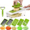 Mandoline Slicer Vegetable Potato Slicer - HaetFire Grater Cutter with 5 Interchangeable Sharp Blades