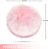 18" 18" OKAYDA x Round Faux Sheepskin Chair Cover Seat Cushion Pad Super Fluffy Soft Fur Rug for Vanity Chair, Car