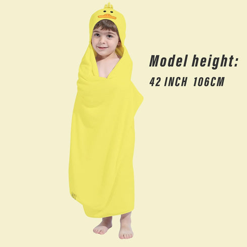 30 50 INCH 3-10 HIPHOP PANDA Hooded Towel for Kids - Viscose Derived from Bamboo, X Large Size for Yrs - Premium Kids