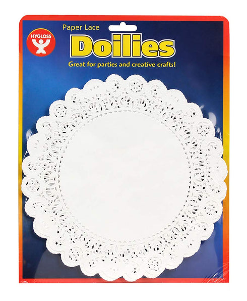 Hygloss Round Paper Doilies, 100 Pcs, 10-Inch, Decorative White Lace Doilies