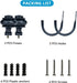 Curtain Holdbacks - 2Pcs Wall Mounted Tiebacks with Screws, Decorative Holders for Bedroom Living Room Office, Black