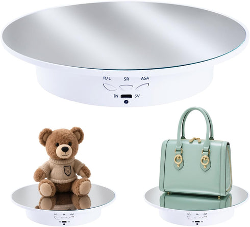 Rotating Display Stand Turntable Stand Spinning Stand for Product Shows White,7.87inch /17.6lbs