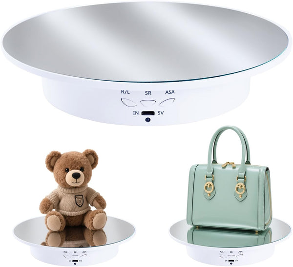 Rotating Display Stand Turntable Stand Spinning Stand for Product Shows White,7.87inch /17.6lbs
