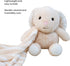 Set 0+ The Peanutshell Gift Adorable Fluffy Stuffed Animal Bunny Rabbit & Pink Baby Blanket for Girls, Cute Plushies