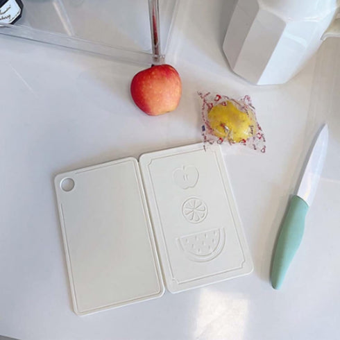 Fdit Foldable Kitchen Cutting Board, Portable Chopping Board for Outdoor Picnic, Nordic Rice White 20x12.5x0.8cm