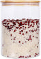 Large Glass Food Storage Container, 100 FL OZ (3000ml) with Airtight Bamboo Lids for Pantry, BPA-Free Cereal Dispenser