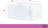 Superio Woven Plastic Storage Basket Box, 9 Quart, White - Wicker Home Organizer Shelf Bins for Closet, Handles