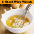 Stainless Steel Whisk Set, 3 Packs Balloon Whisks for Cooking, Whisking, Blending (8", 10", 12")