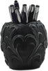Ebros Gift Tribal Tattoo Floral Skull Pen Holder - 5.75" Office Desktop Decor, Cranium Skeleton Stationery Holder