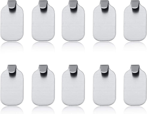 Self Adhesive Hook, 304 Stainless Steel Polished Wall Hooks for Clothes & Coat Storage Organizer (10 Pack)