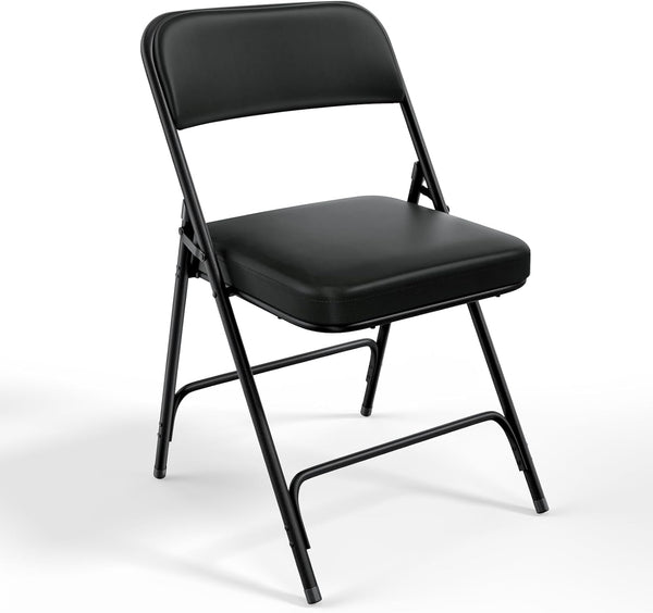 VINGLI Padded Folding Chairs with Thick Seat Cushion, Portable, Durable & Extra