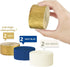 NICROLANDEE Navy Blue Party Decorations - 6 Rolls of Navy Blue Gold Ivory Crepe Paper Streamers for Wedding Birthday