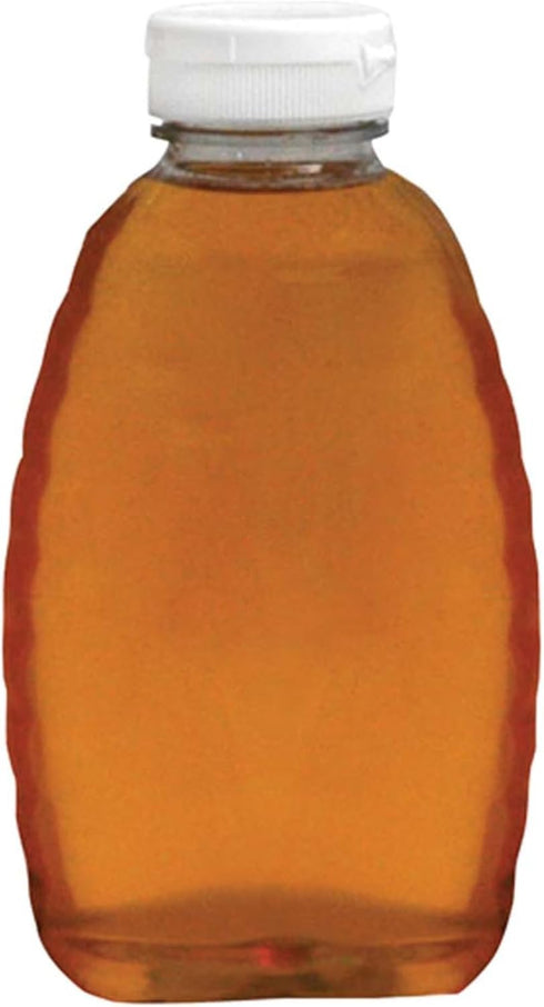 Mann Lake Honey Squeeze Bottle, Easy Honey Dispensing, Durable, White Flip-Top Lids