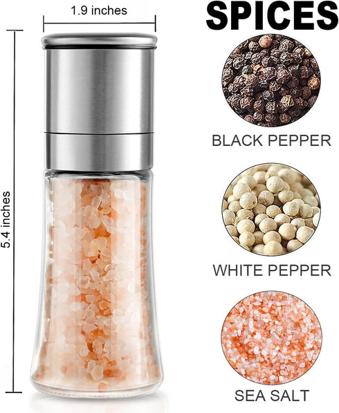 Set Salt Grinder Pepper Mill, and (Single Grinder)