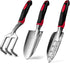 Y&Y Decor 3 Piece Garden Tool Set, Heavy Duty Cast-Aluminum Kit with Hand Trowel, Transplant Trowel, Cultivator Rake