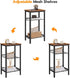 3-Tier BF01DH01G1 HOOBRO Side Table, Tall End Telephone Table with Adjustable Mesh Shelves, Small Entry Table