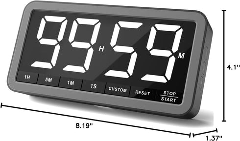 7.8 3 4 3 Countdown Count VOCOO Digital Kitchen Timer with Extra Large Display, Magnetic LED with Brightness, Alarms