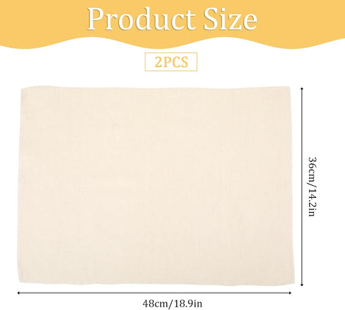 2PCS Proofing Cloth for Bread Baking 14x18 Inches Linen Cloth Reusable Bread Proofing Cloth Thick Baking Bread Cloth for Dough, Baguettes, Loaves, Pastry, Homemade Bread by Mozeat Lens