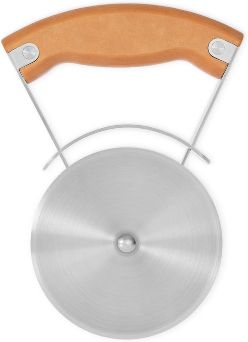 Full Circle Slice Stainless Steel Precision Pizza Wheel with Safety Cover, Effortless Slicing, Eco-Friendly, Dishwasher