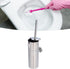 Toilet Brush and Holder Set, Stainless Steel Long Handle Toilet Bowl Cleaner, Soft Toilet Cleaning Brush (Silver)