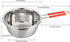 7.9inch Stainless Steel Perforated Metal Colander Strainer with Long Red Handle for Kitchen Food Pasta Noodles