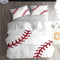 LanS Precise Baseball Sport Series Duvet Cover Bedding Set, 3/4 Piece Set (Duvet Cover + 2 Pillowcases + Sheets)