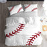 LanS Precise Baseball Sport Series Duvet Cover Bedding Set, 3/4 Piece Set (Duvet Cover + 2 Pillowcases + Sheets)
