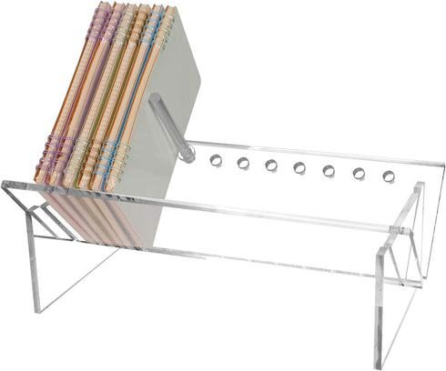 Acrylic Desktop Bookshelf, Clear Mini Bookcase for Magazines, CDs, Storage Organizer for Office Home