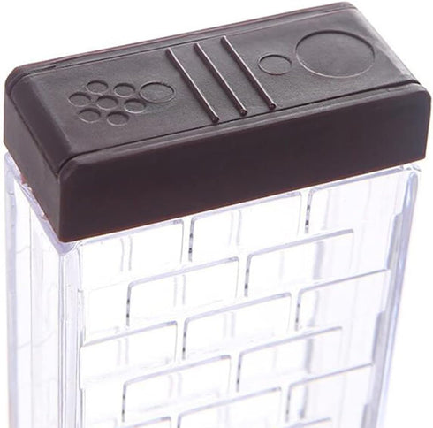 6 Case Spice Shaker Jars, Transparent Condiment Container Set for Salt Spices Seasoning Storage Box
