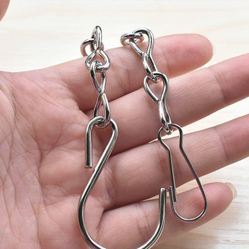 YINGFENG 10 Pack 9.5 Inch Silver Hanging Chains for Bird Feeders, Bird Houses, Planters, Lanterns, and Ornaments