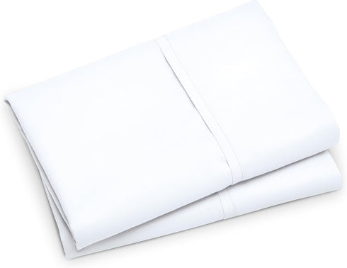 Bare Home Microfiber Pillow Cases - King Size Set of 2, Cooling Double Brushed White Pillowcases, Easy Care