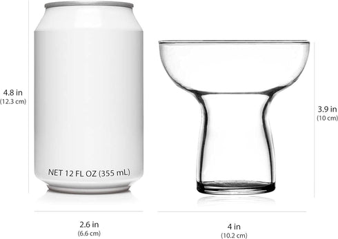 Set of 6 Libbey Stemless Margarita Glasses, 10.25 ounces, Classic Lightweight Fancy Glassware for Celebrations