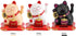 Acogedor Solar Waving Cat - Good Luck Cat for Car Decoration, Desk Decoration (Black)
